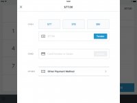 Other Payment Method option on an iPad