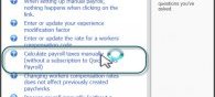 QuickBooks Help - search manual payroll