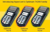 Starting right now, there’s a whole new line of high-performance countertop POS devices. The Optimum® T4200 family from Hypercom is the next generation of sleek, powerful, adaptable payment terminals. Choose from three communication technologies:
