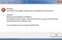 QuickBooks update error 1328